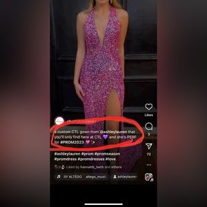 Ashley Lauren custom color prom dress